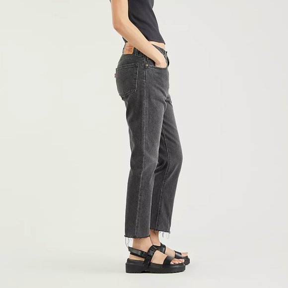 Levi's Women's Straight Leg Jeans - Black - Picture 2 of 10